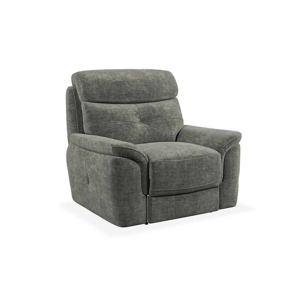 Iver Armchair in Plush Charcoal Fabric 1