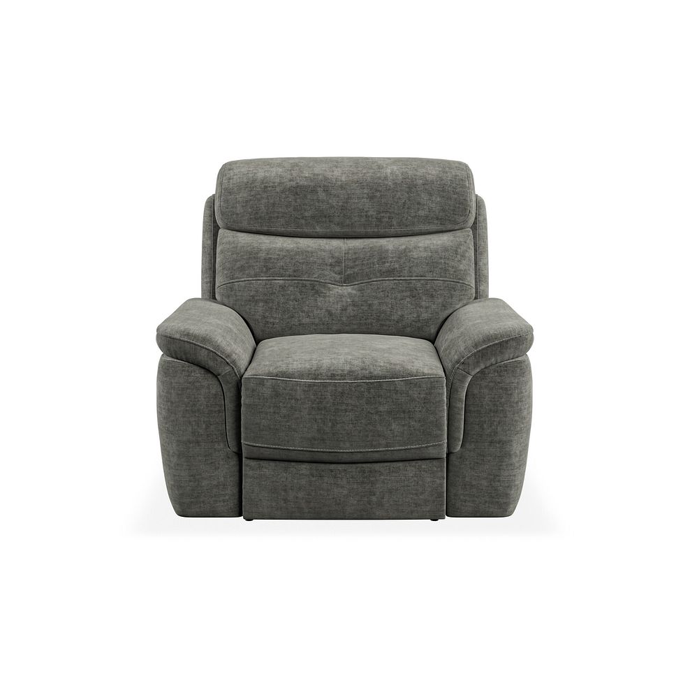 Iver Armchair in Plush Charcoal Fabric 2