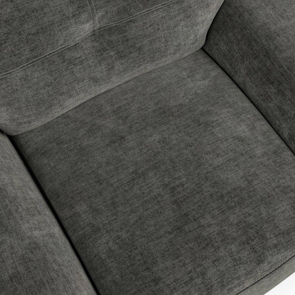 Iver Armchair in Plush Charcoal Fabric 6