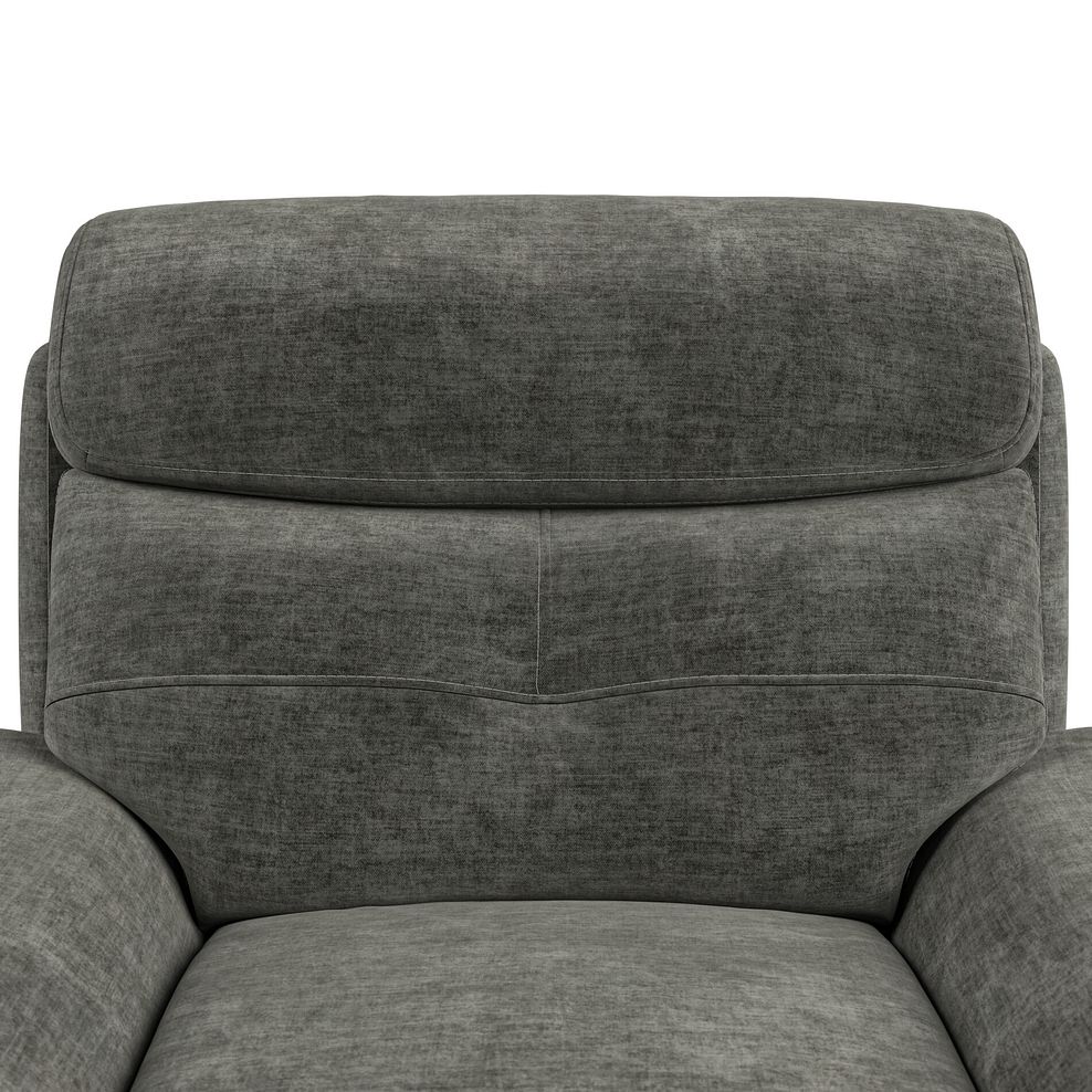 Iver Armchair in Plush Charcoal Fabric 7