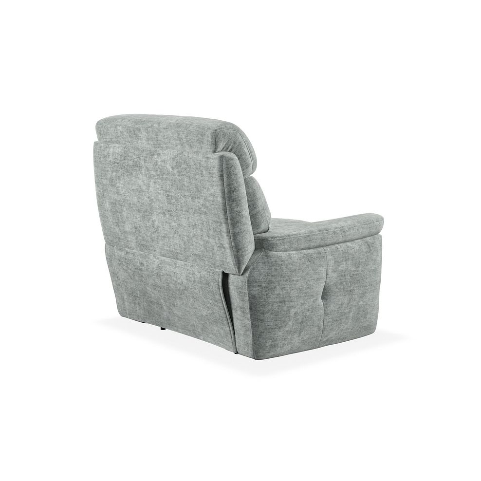 Iver Armchair in Plush Silver Fabric 4