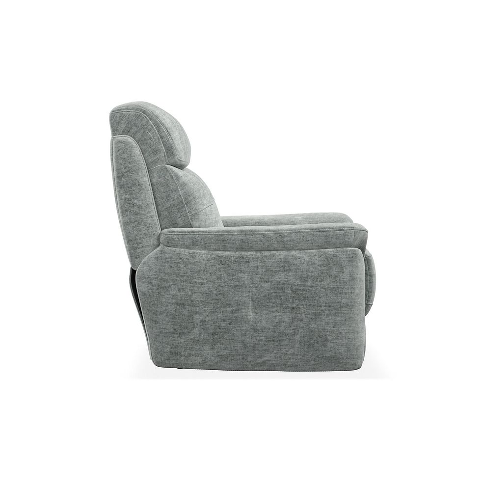 Iver Armchair in Plush Silver Fabric 3