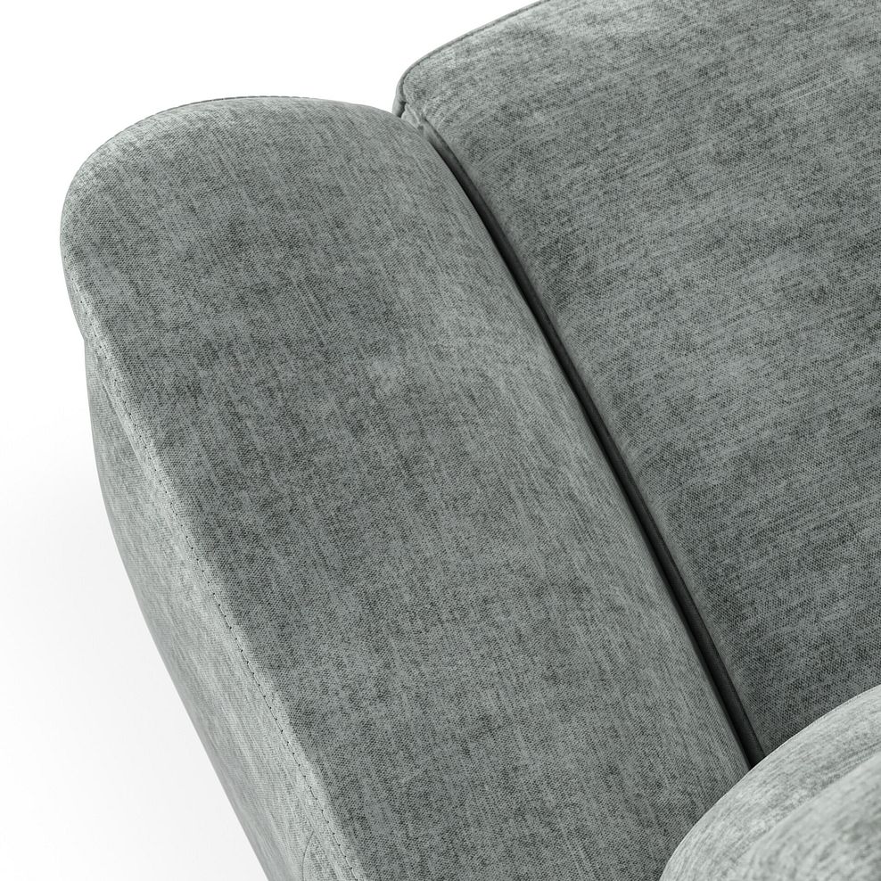 Iver Armchair in Plush Silver Fabric 5