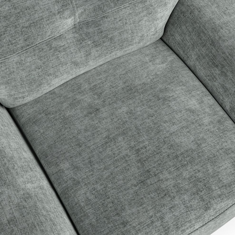 Iver Armchair in Plush Silver Fabric 6