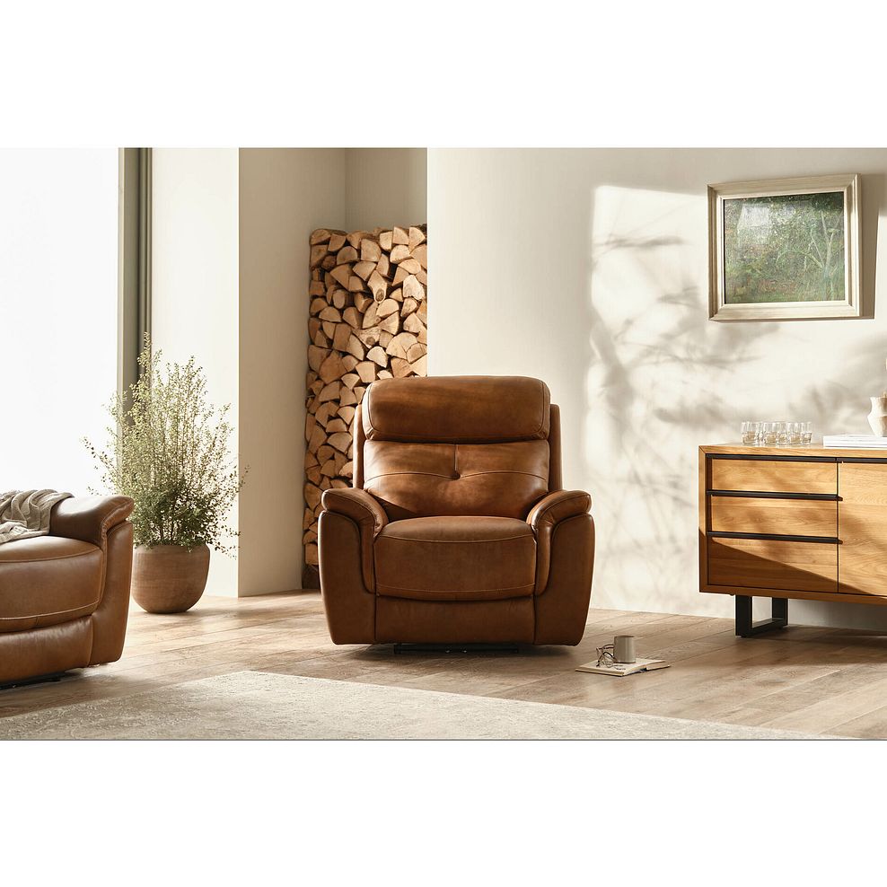 Iver Armchair in Virgo Cognac Leather 1
