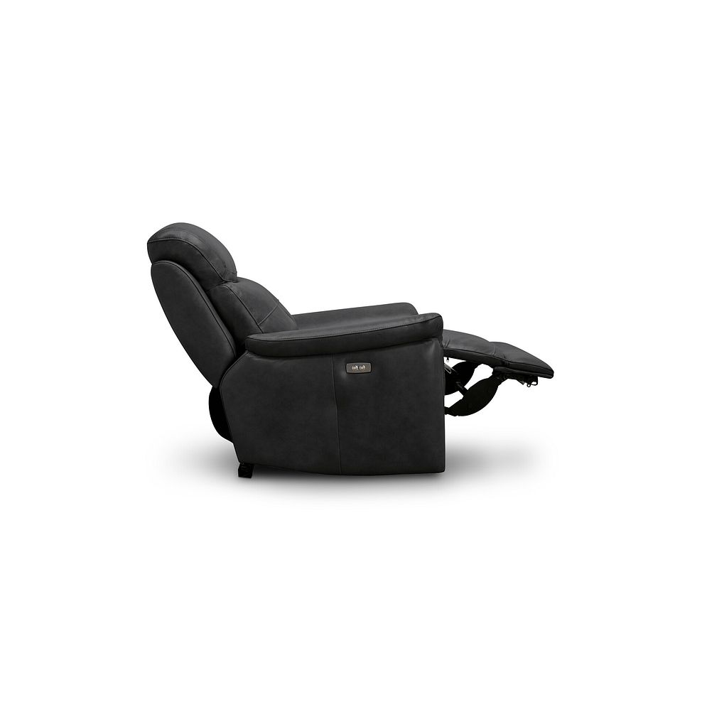 Iver Electric Recliner Armchair in Amara Black Leather 7