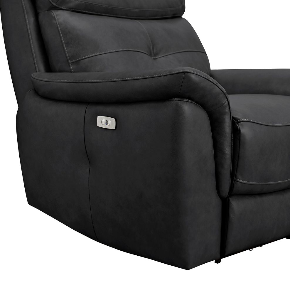 Iver Electric Recliner Armchair in Amara Black Leather 8