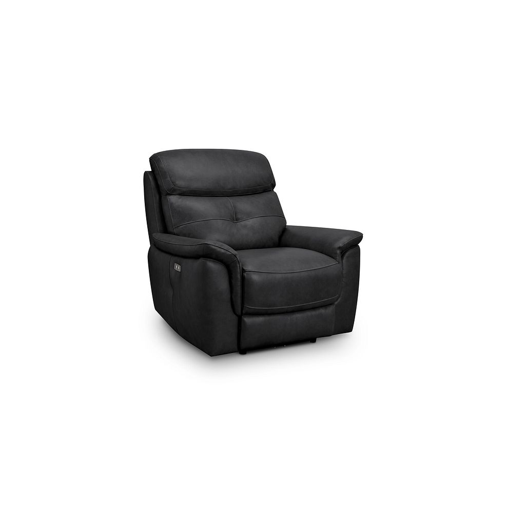 Iver Electric Recliner Armchair in Amara Black Leather 1