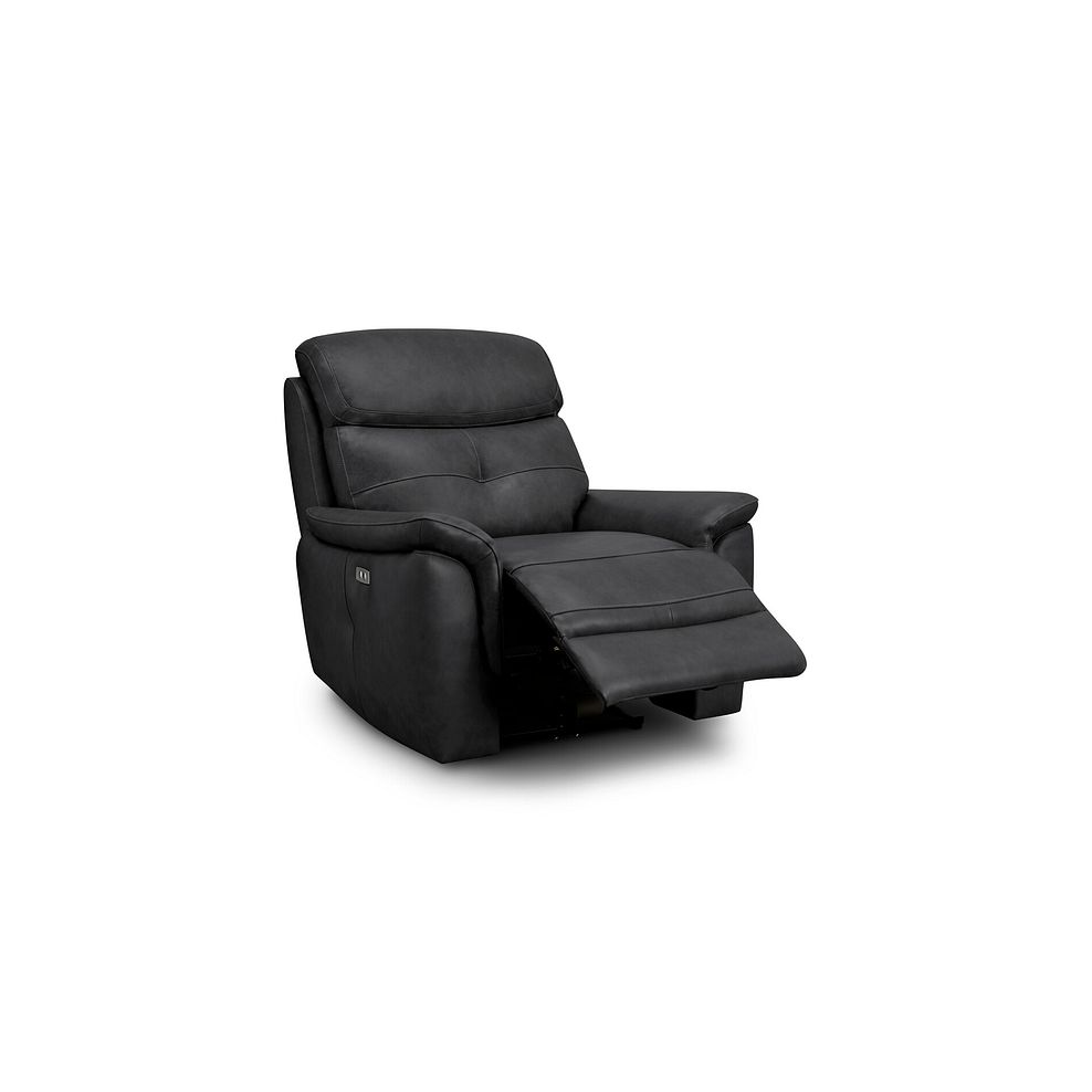 Iver Electric Recliner Armchair in Amara Black Leather 3
