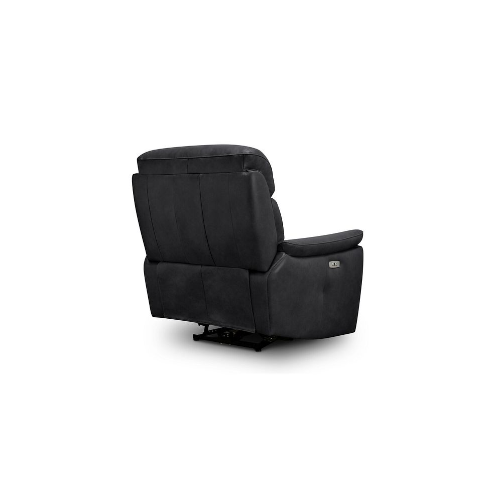 Iver Electric Recliner Armchair in Amara Black Leather 5