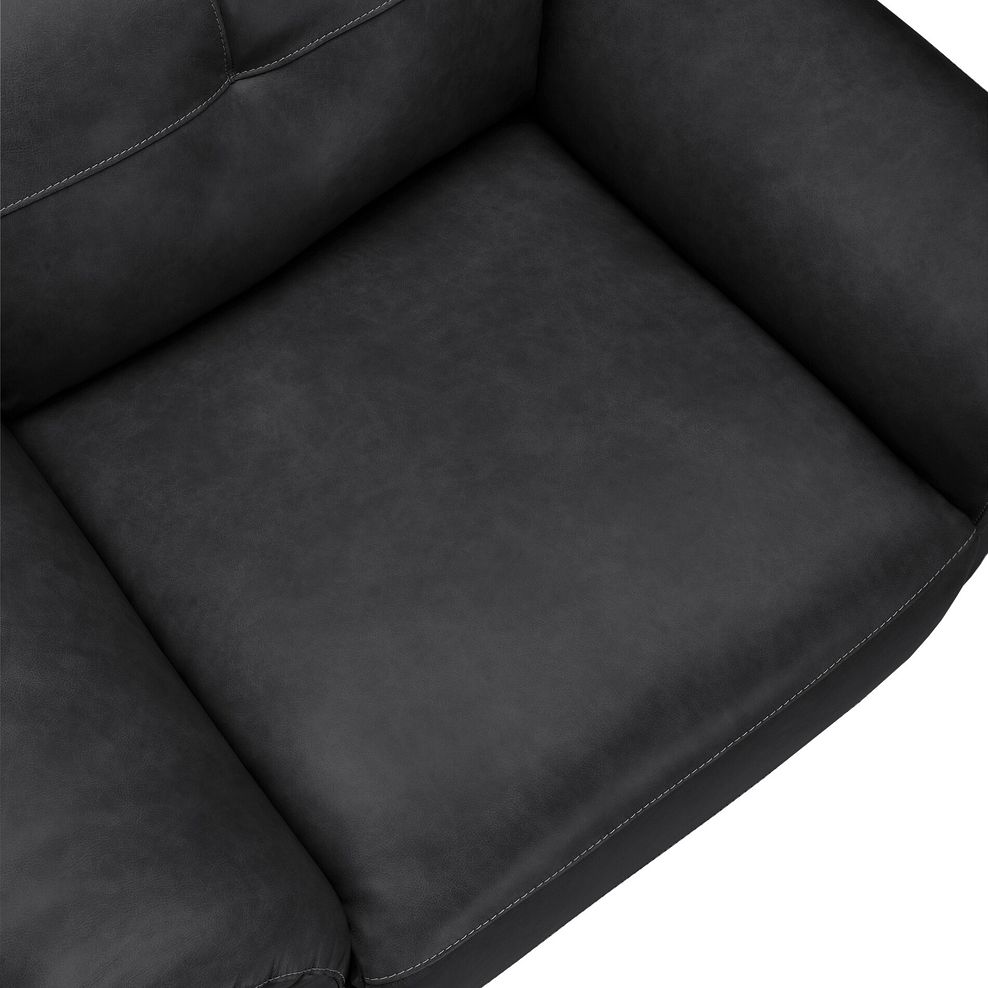Iver Electric Recliner Armchair in Amara Black Leather 10