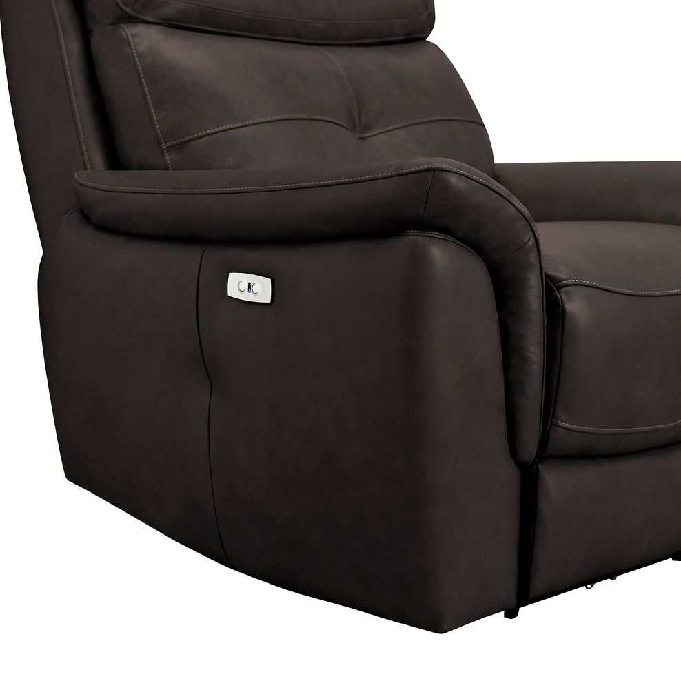 Iver Electric Recliner Armchair in Amara Brown Leather 8