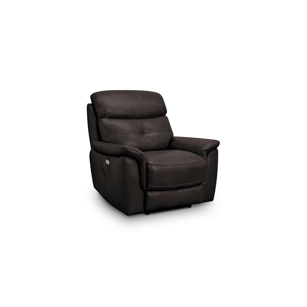 Iver Electric Recliner Armchair in Amara Brown Leather 1