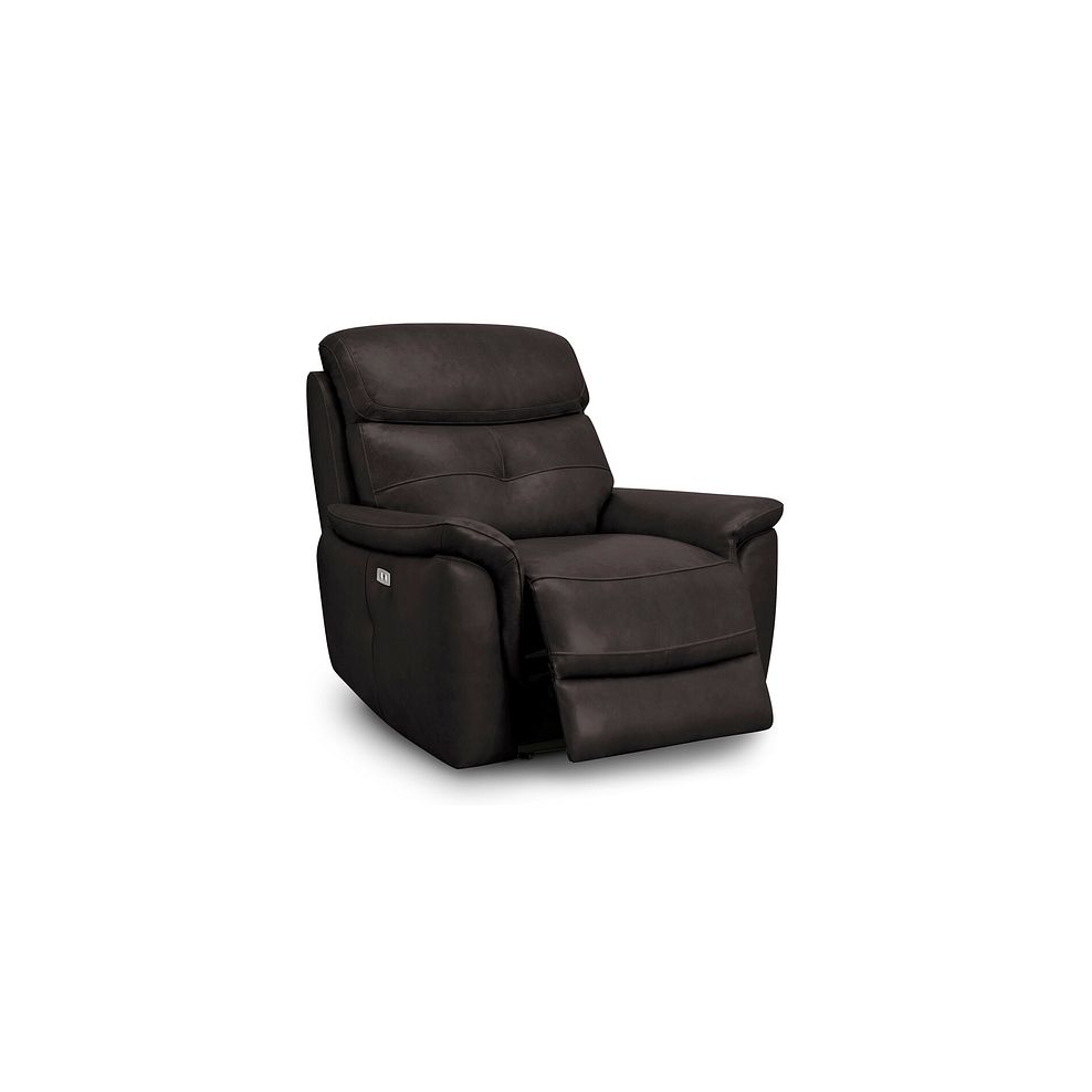Iver Electric Recliner Armchair in Amara Brown Leather 2