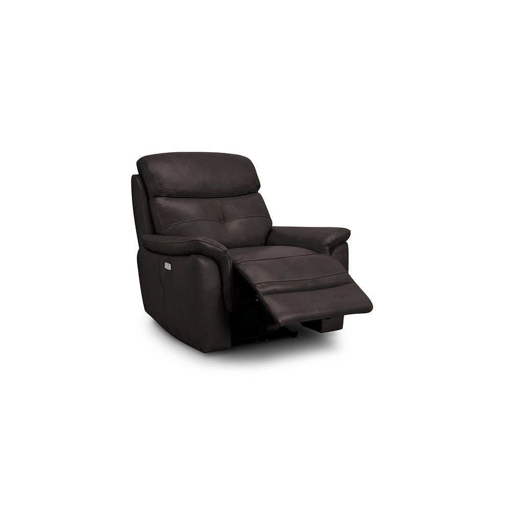 Iver Electric Recliner Armchair in Amara Brown Leather 3