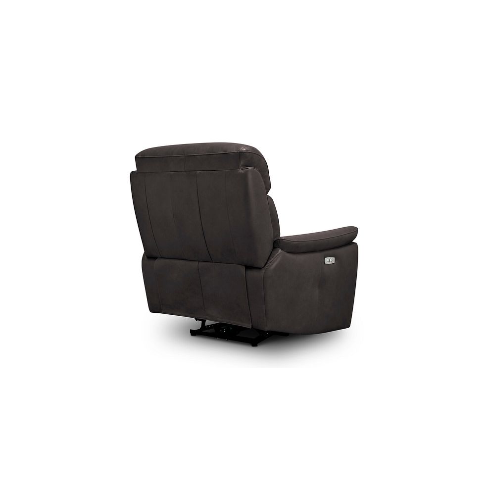 Iver Electric Recliner Armchair in Amara Brown Leather 5