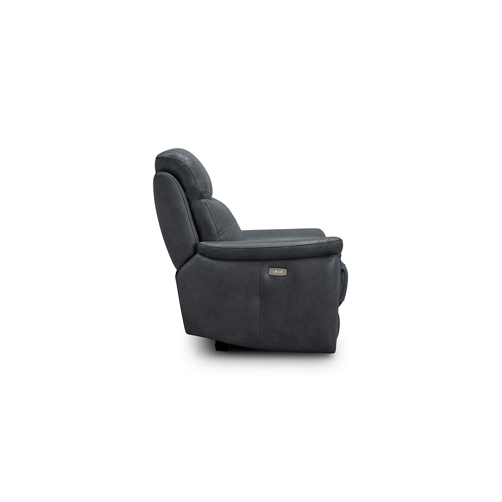 Iver Electric Recliner Armchair in Amara Dark Grey Leather 6