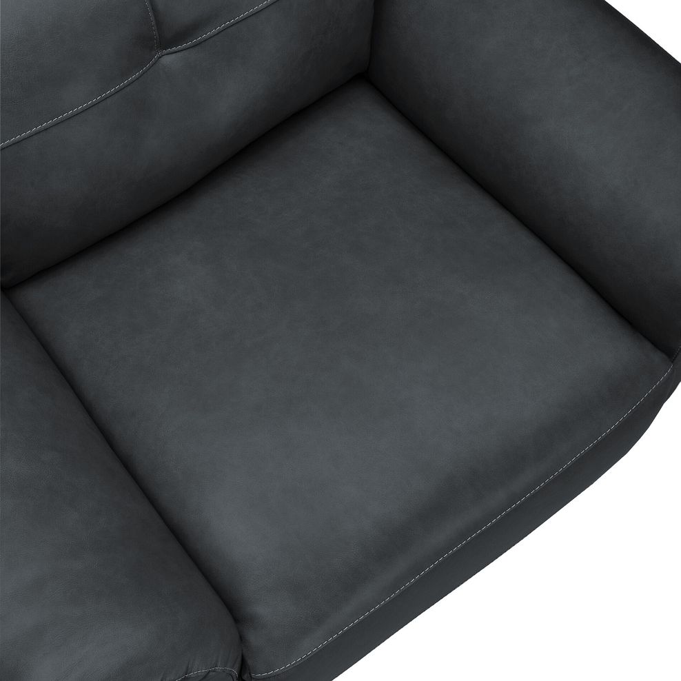 Iver Electric Recliner Armchair in Amara Dark Grey Leather 9