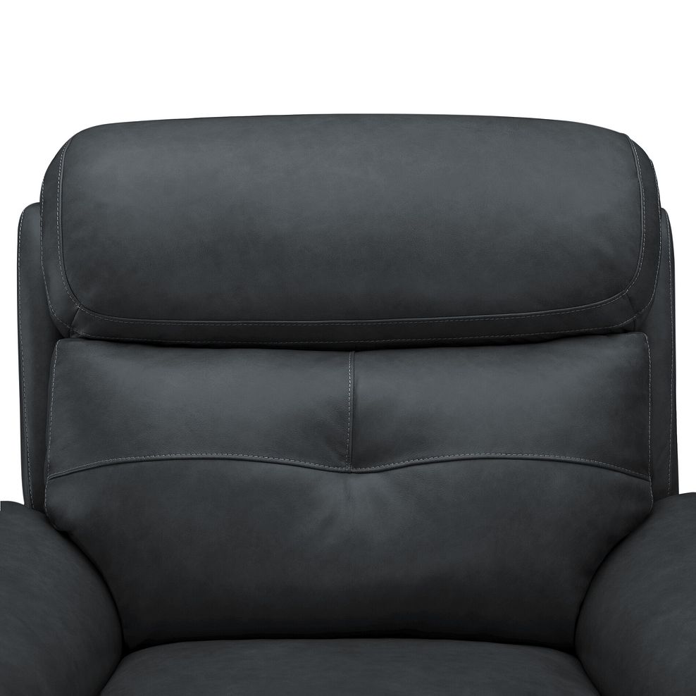 Iver Electric Recliner Armchair in Amara Dark Grey Leather 10
