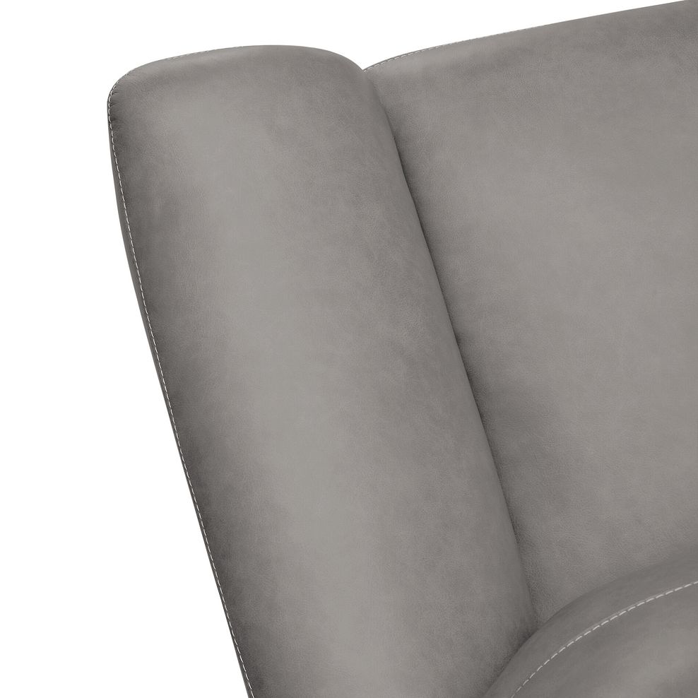Iver Electric Recliner Armchair in Amara Light Grey Leather 9