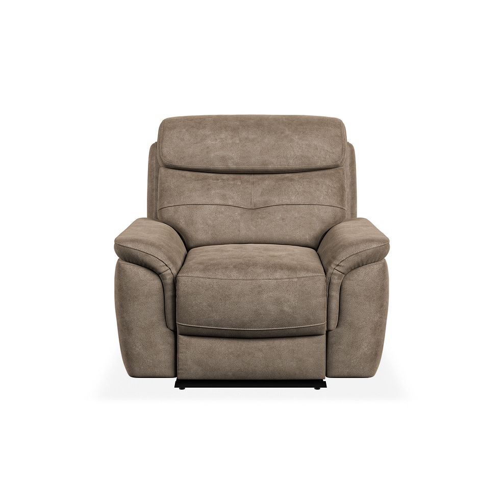 Iver Electric Recliner Armchair in Miller Earth Brown Fabric 4
