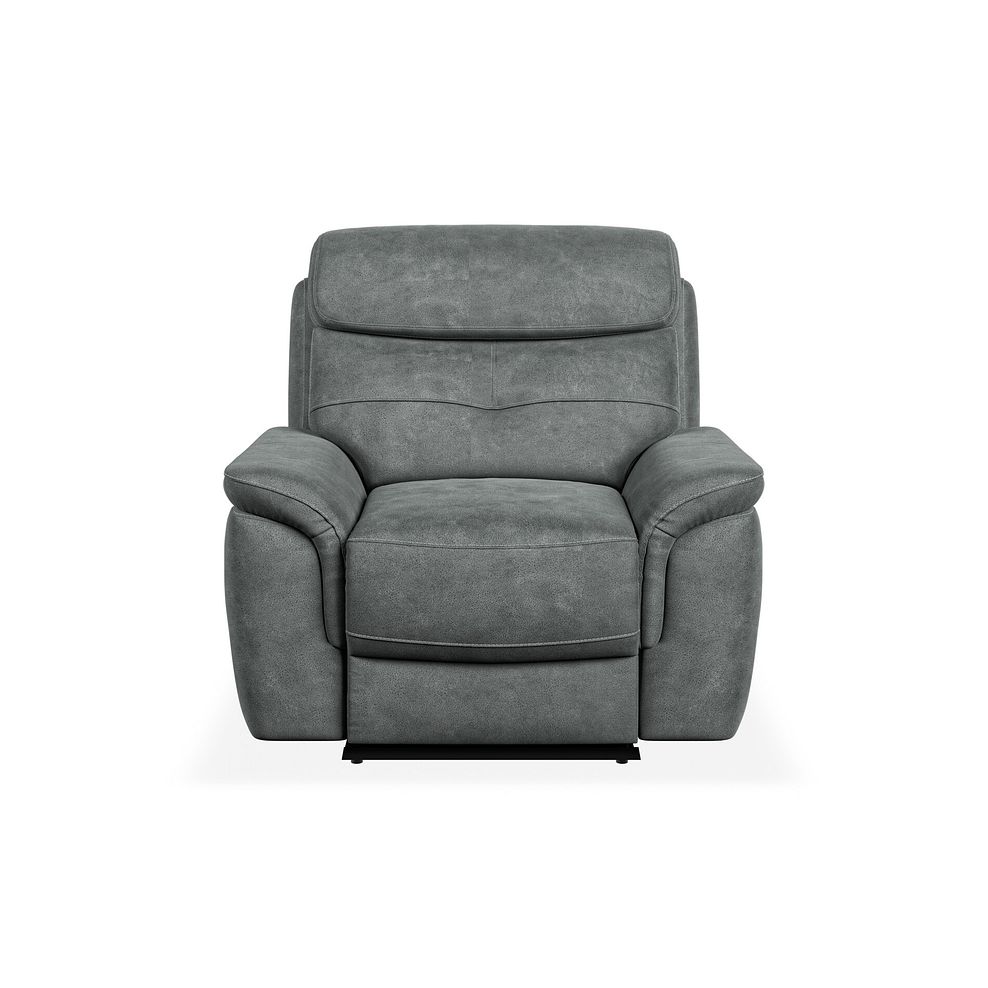 Iver Electric Recliner Armchair in Miller Grey Fabric 4