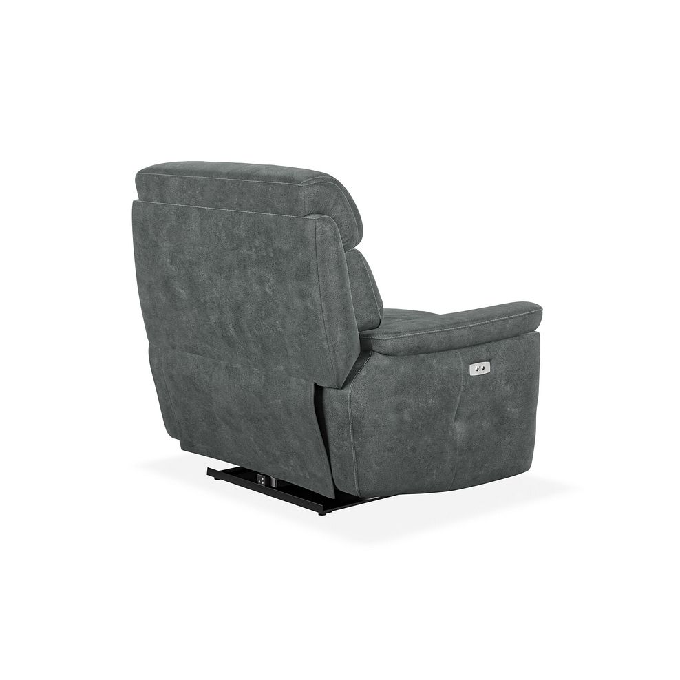 Iver Electric Recliner Armchair in Miller Grey Fabric 5