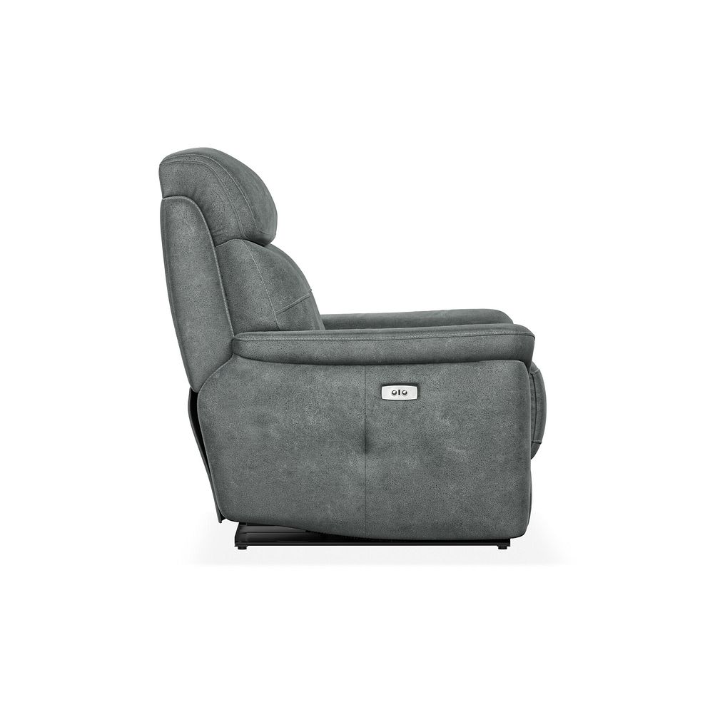 Iver Electric Recliner Armchair in Miller Grey Fabric 6