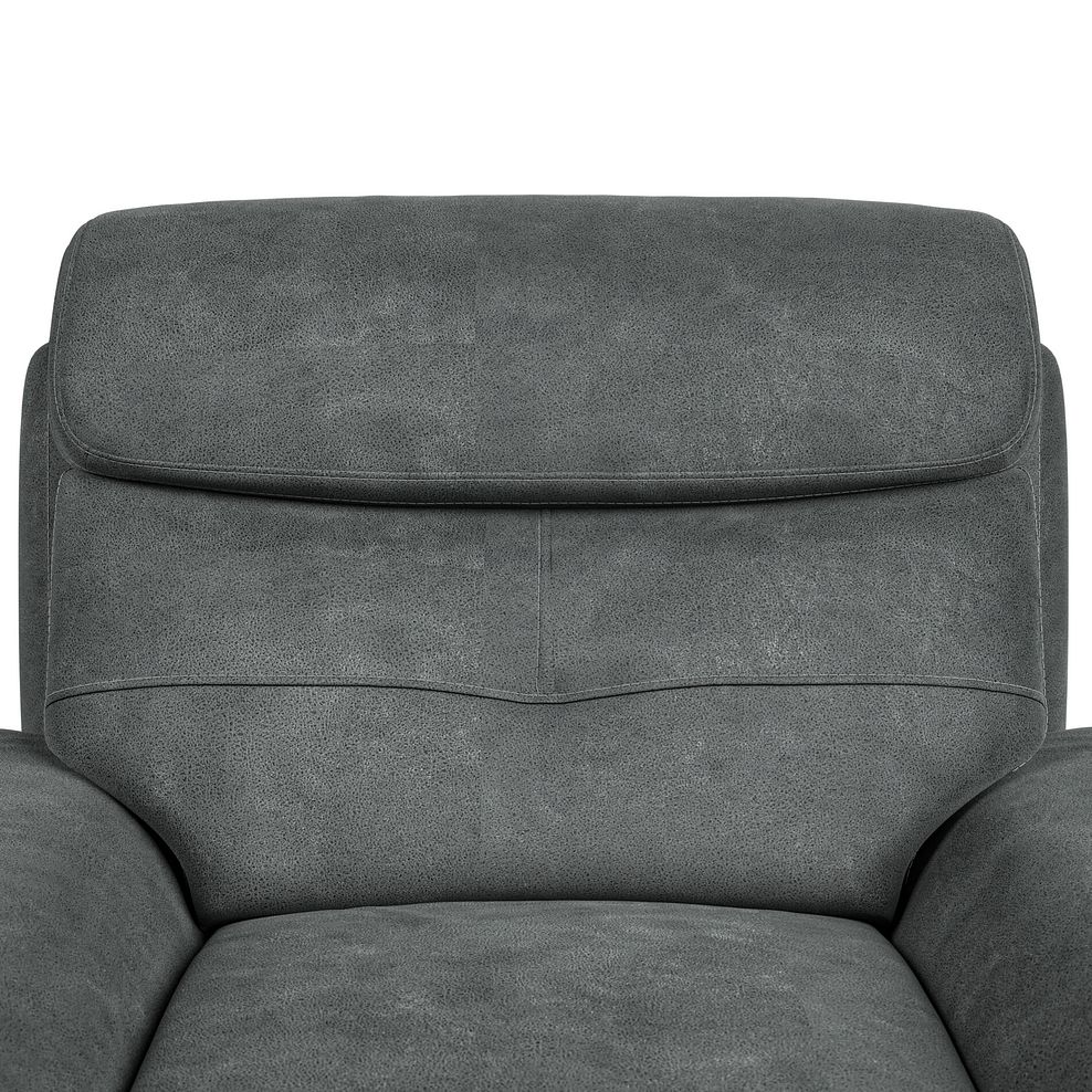 Iver Electric Recliner Armchair in Miller Grey Fabric 10