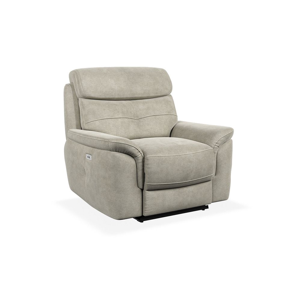 Iver Electric Recliner Armchair in Miller Taupe Fabric 1