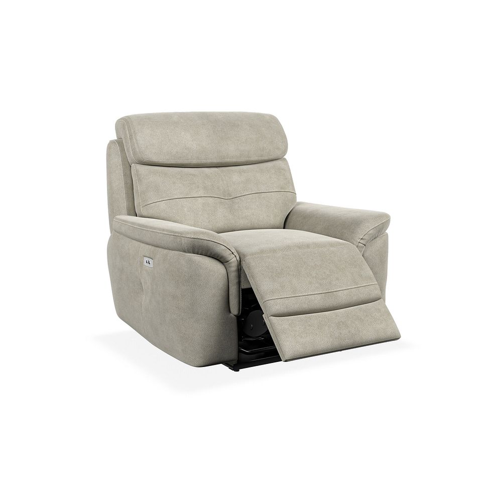 Iver Electric Recliner Armchair in Miller Taupe Fabric 2