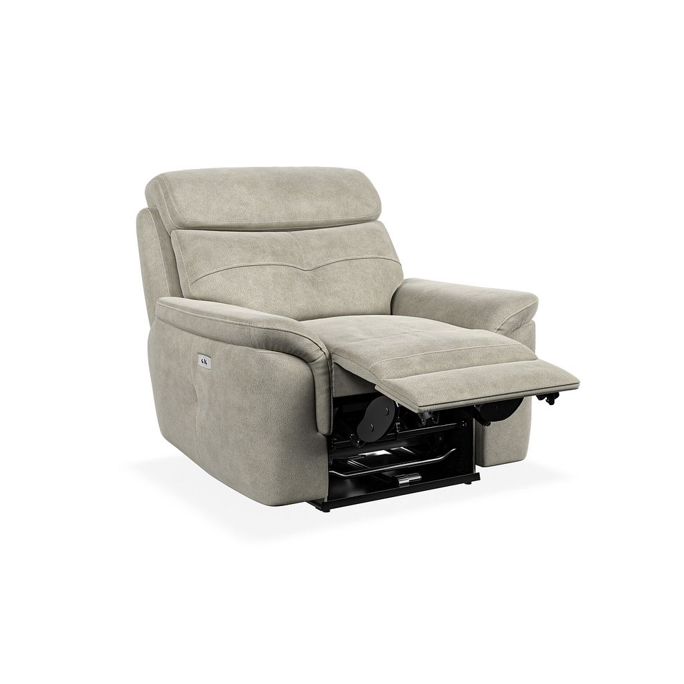 Iver Electric Recliner Armchair in Miller Taupe Fabric 3