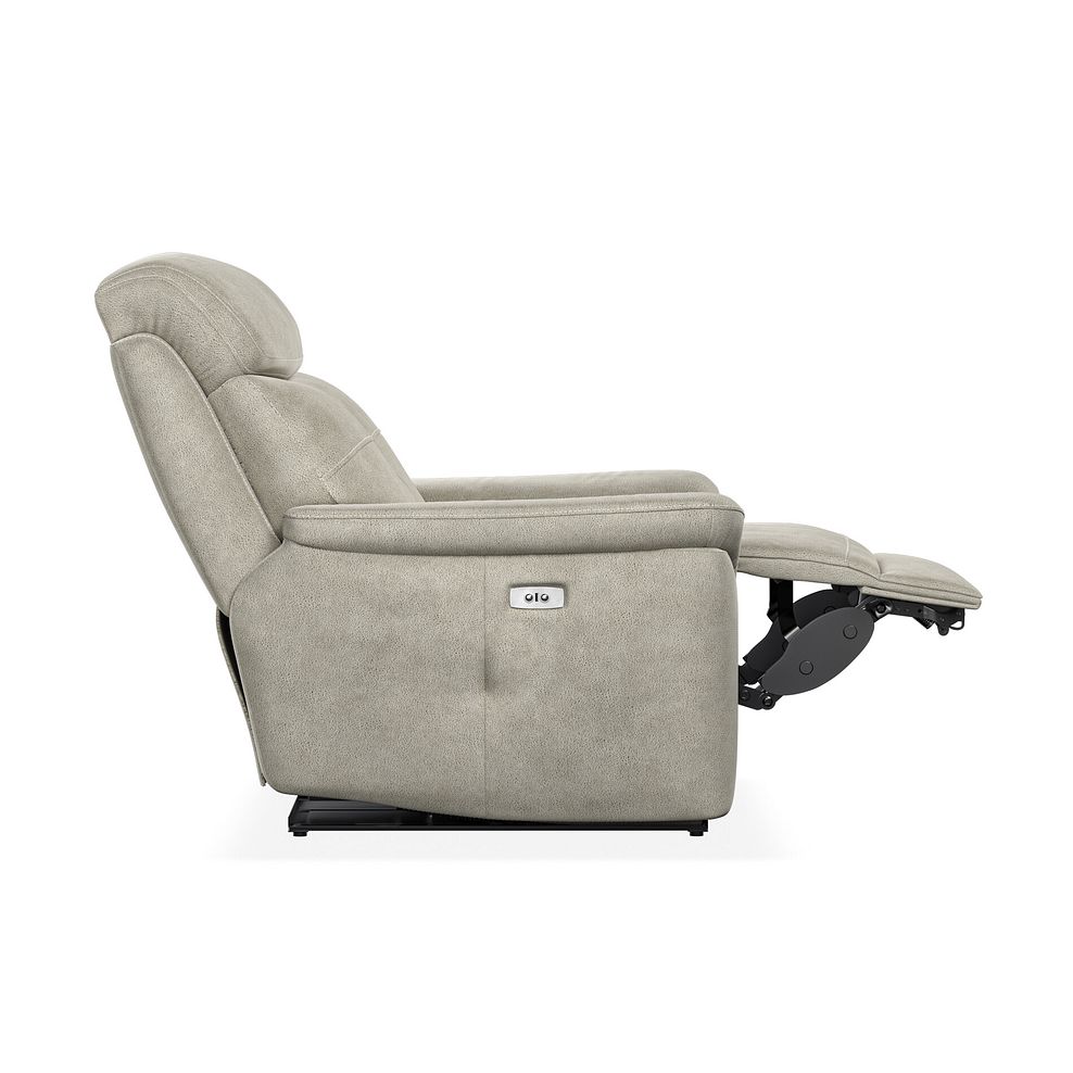 Iver Electric Recliner Armchair in Miller Taupe Fabric 7