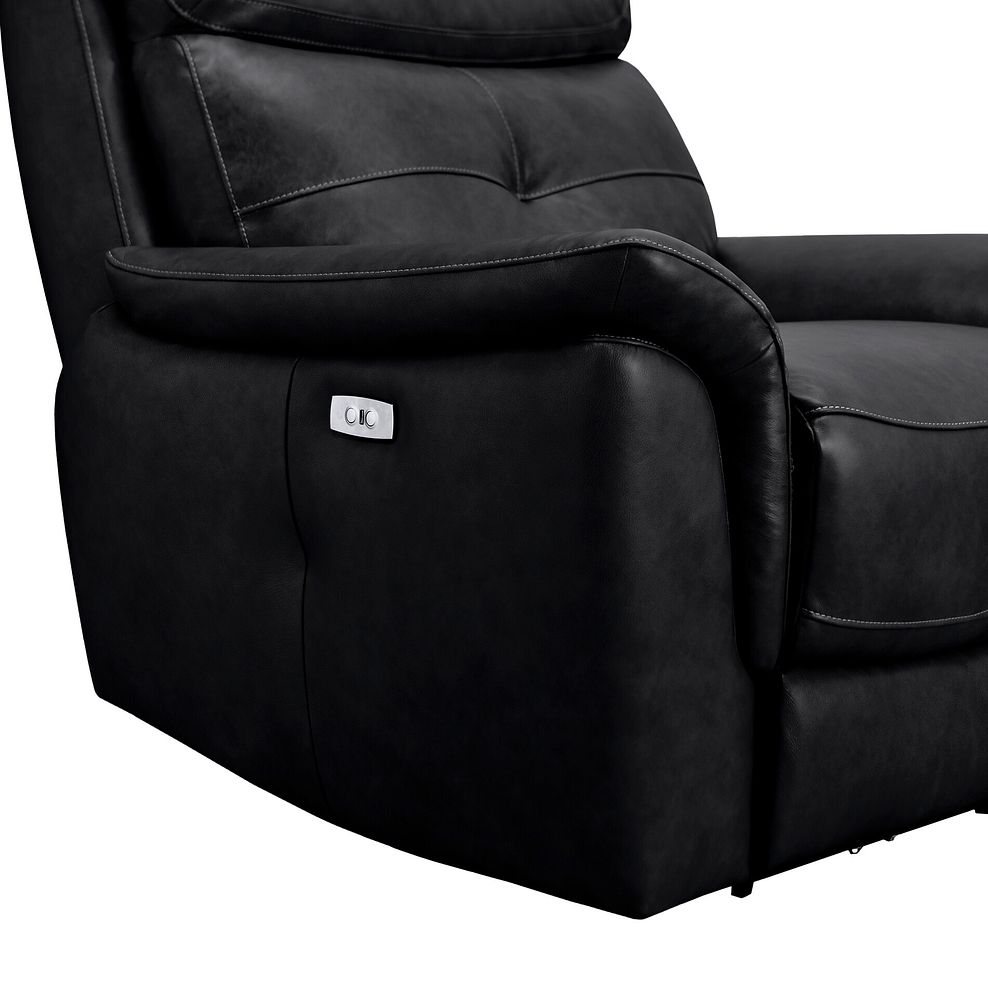 Iver Electric Recliner Armchair in Odyssey Black Leather 7