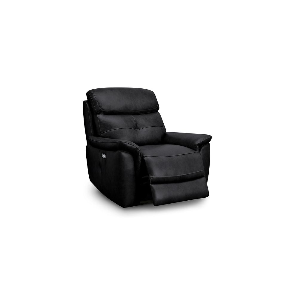 Iver Electric Recliner Armchair in Odyssey Black Leather 3