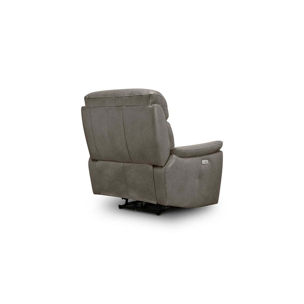 Iver Electric Recliner Armchair in Odyssey Dark Grey Leather 7