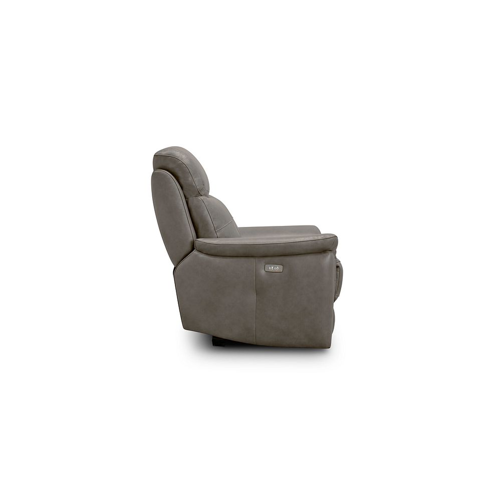 Iver Electric Recliner Armchair in Odyssey Dark Grey Leather 5