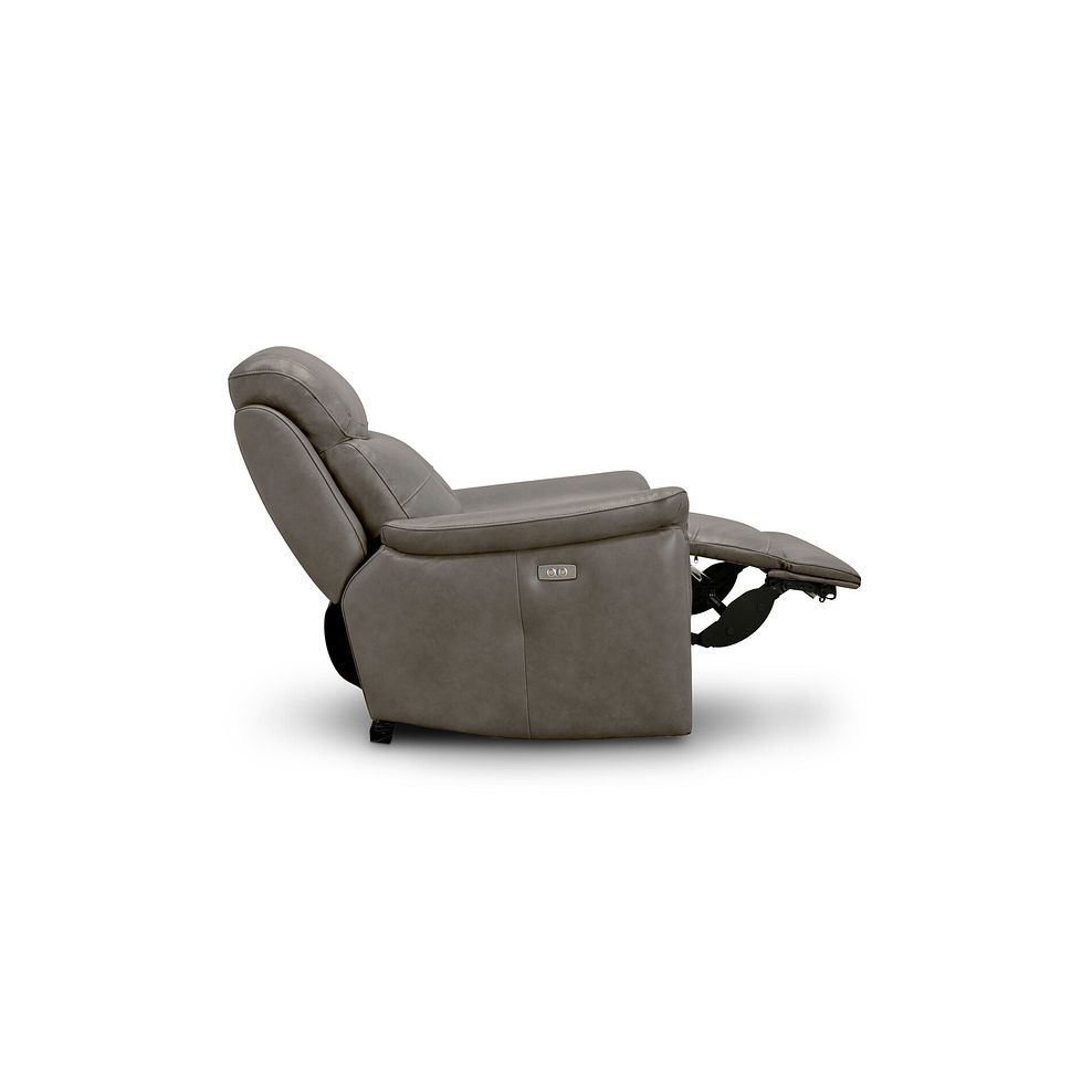 Iver Electric Recliner Armchair in Odyssey Dark Grey Leather 6