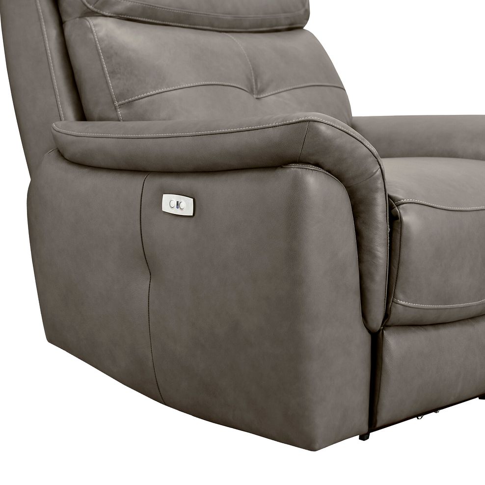 Iver Electric Recliner Armchair in Odyssey Dark Grey Leather 8