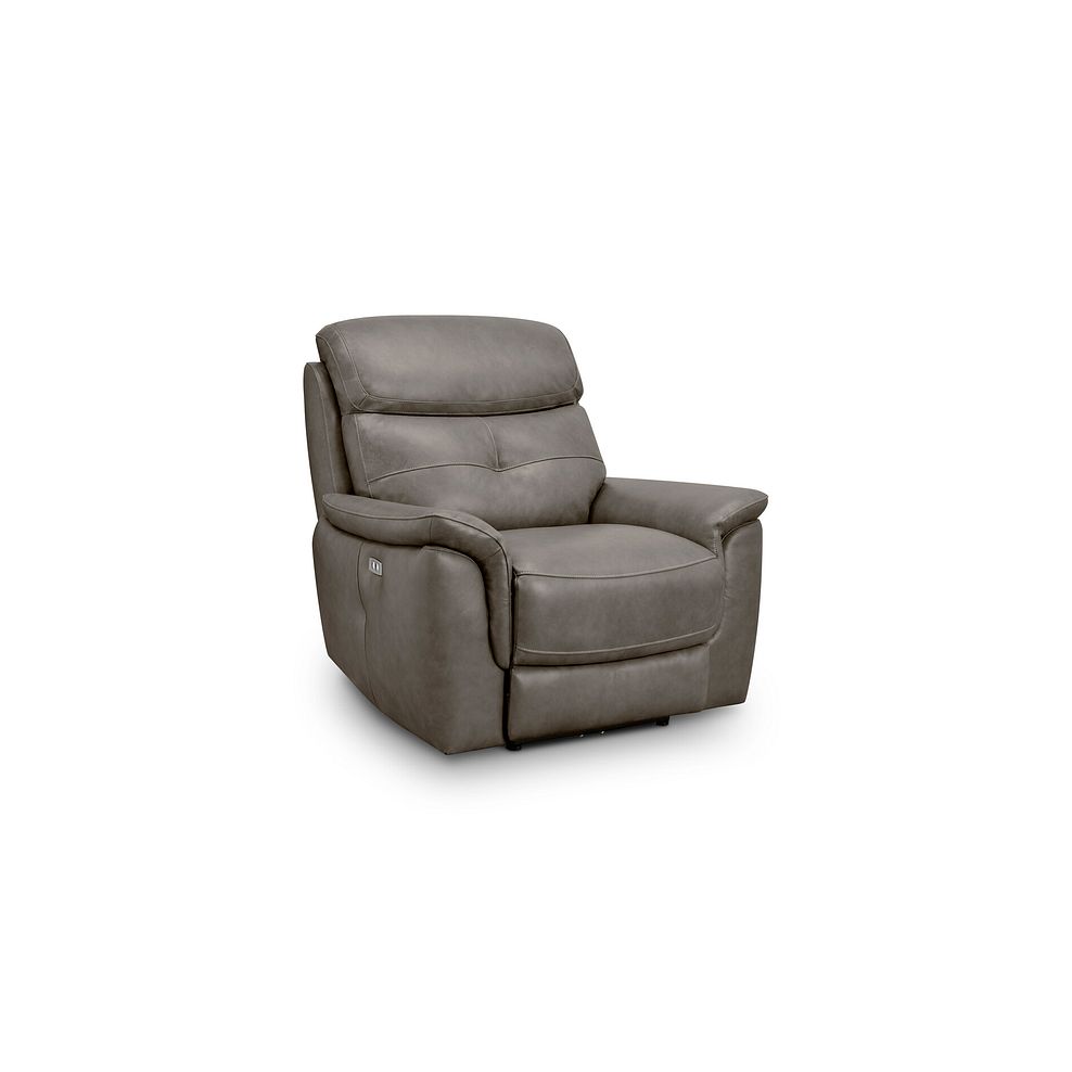 Iver Electric Recliner Armchair in Odyssey Dark Grey Leather 1