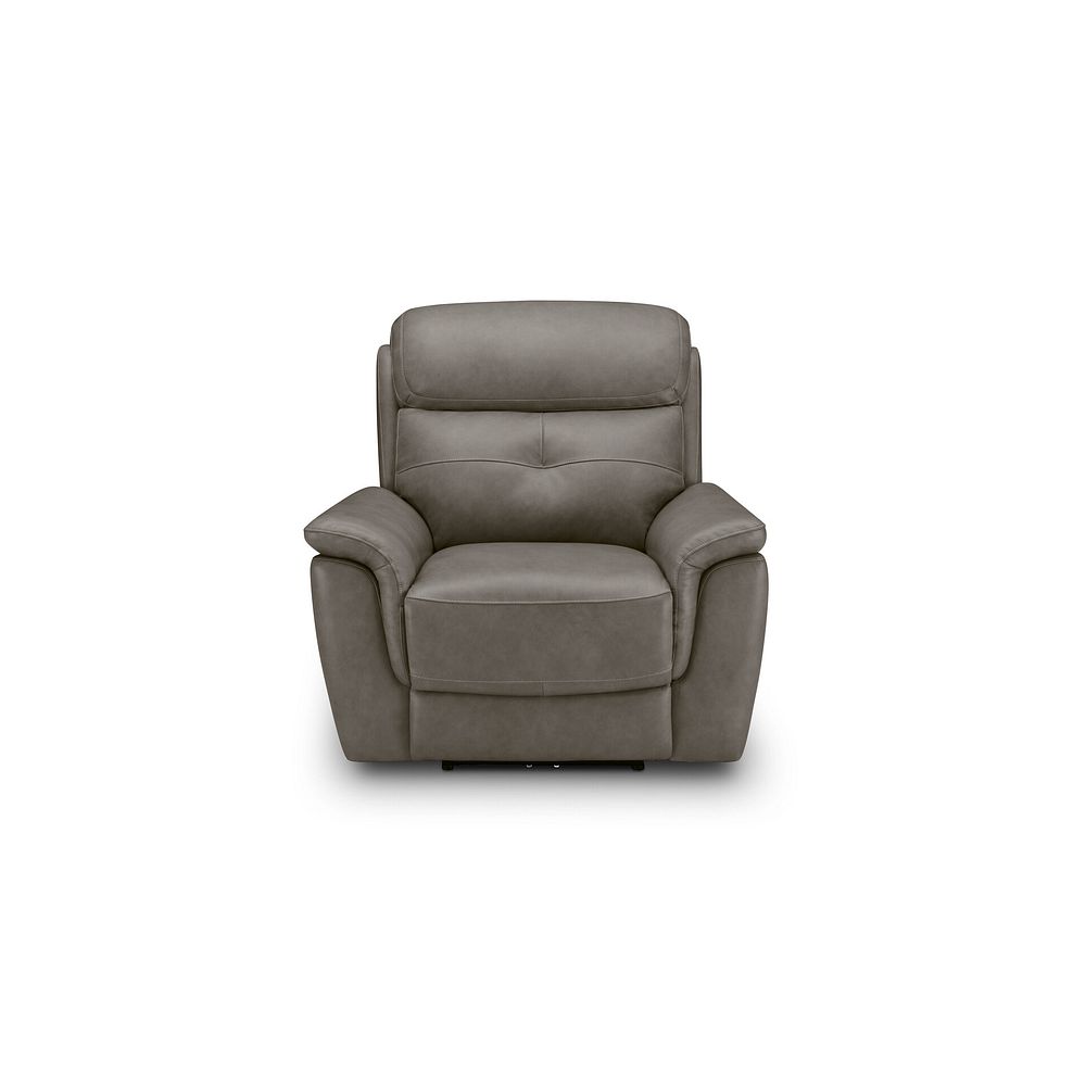 Iver Electric Recliner Armchair in Odyssey Dark Grey Leather 2