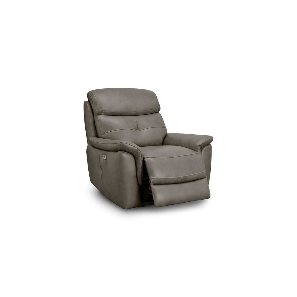 Iver Electric Recliner Armchair in Odyssey Dark Grey Leather 3