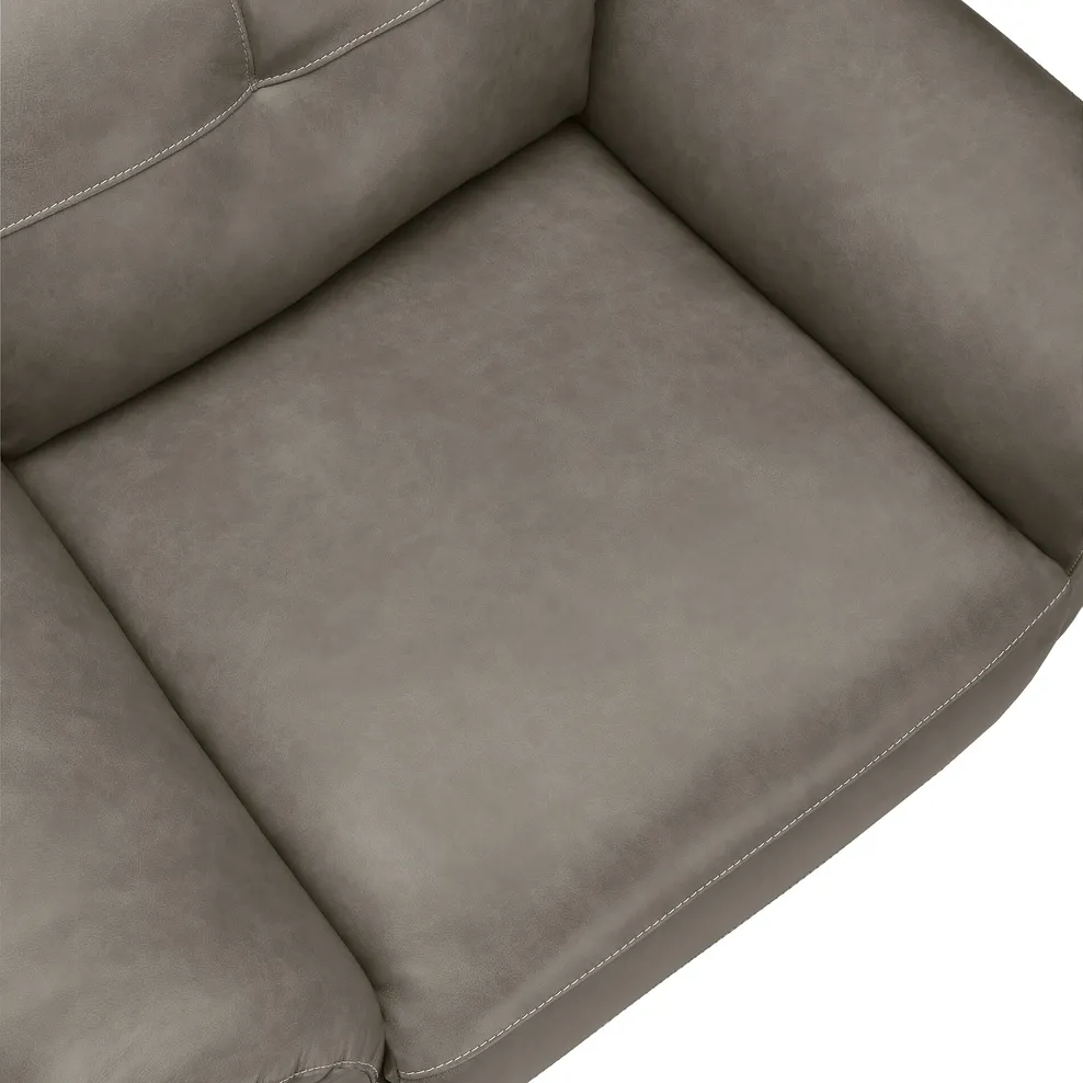 Iver Electric Recliner Armchair in Odyssey Dark Grey Leather 10