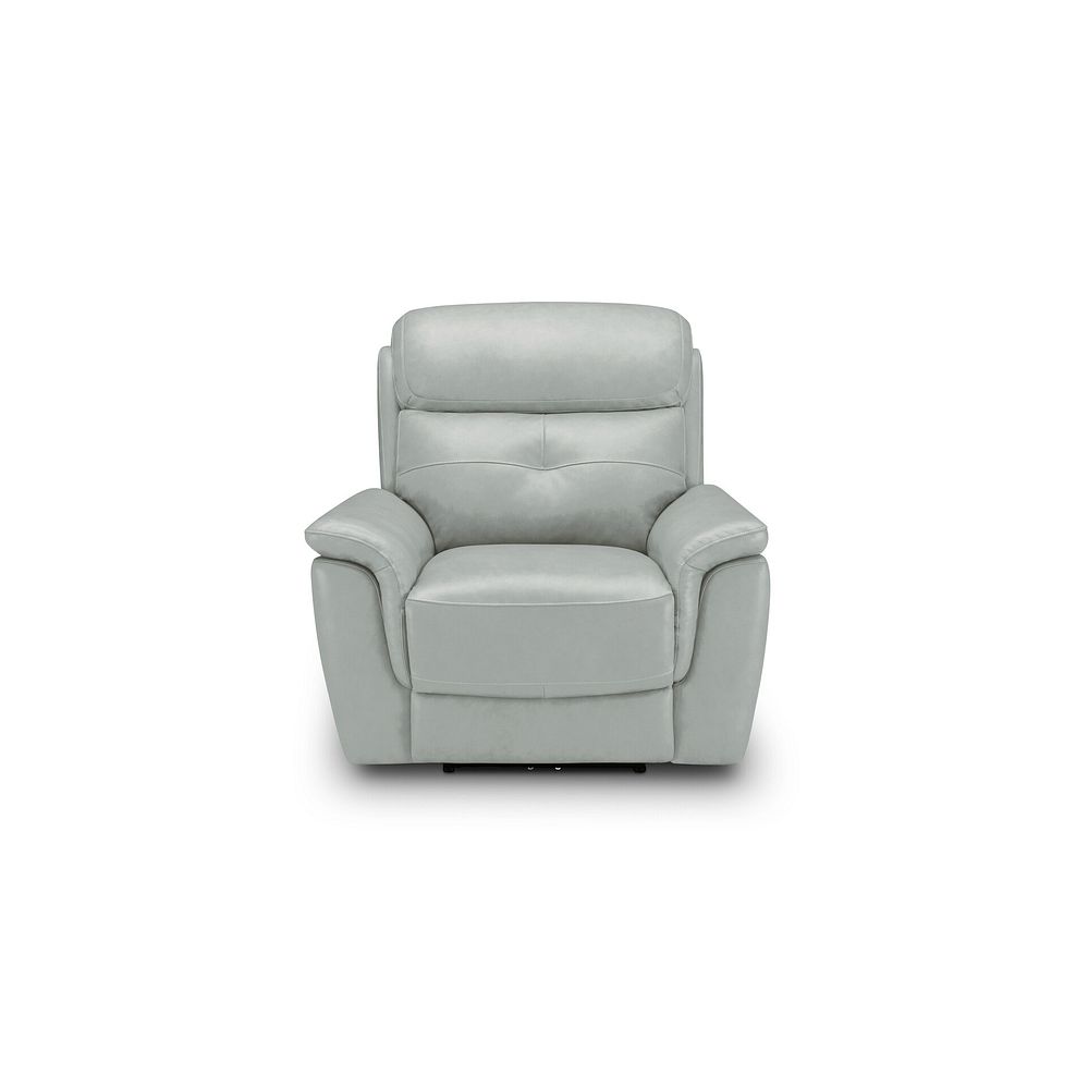Iver Electric Recliner Armchair in Odyssey Light Grey Leather 2