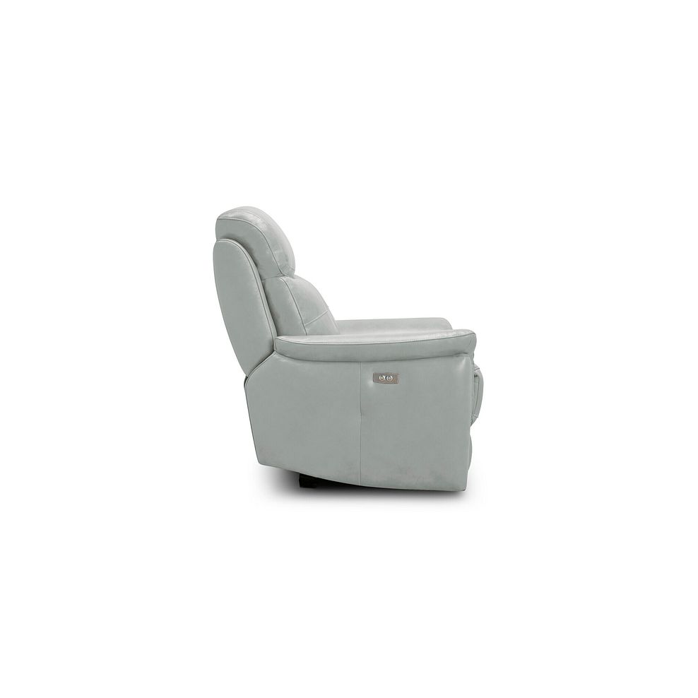 Iver Electric Recliner Armchair in Odyssey Light Grey Leather 5