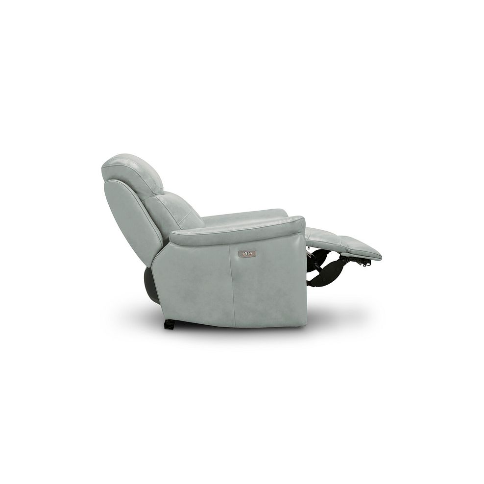 Iver Electric Recliner Armchair in Odyssey Light Grey Leather 6