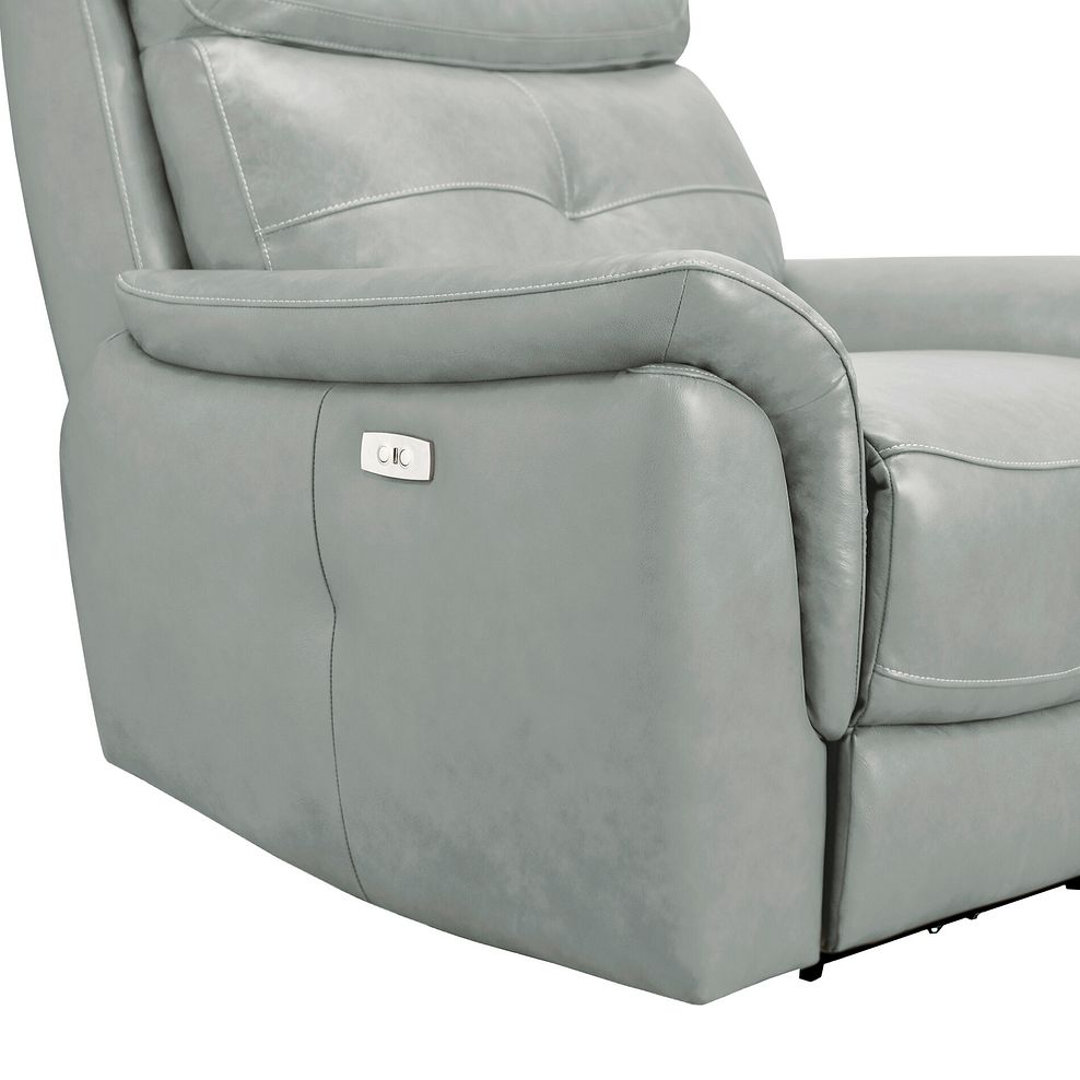 Iver Electric Recliner Armchair in Odyssey Light Grey Leather 8