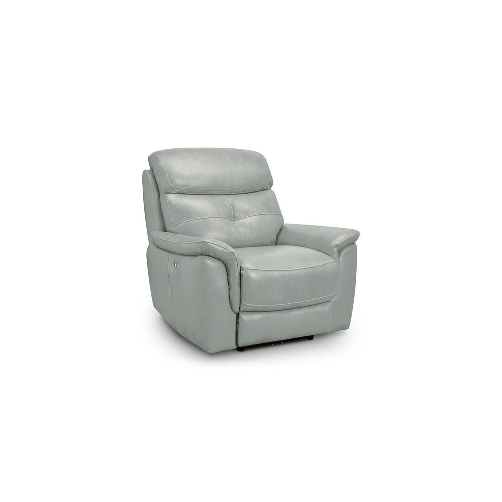 Iver Electric Recliner Armchair in Odyssey Light Grey Leather 1