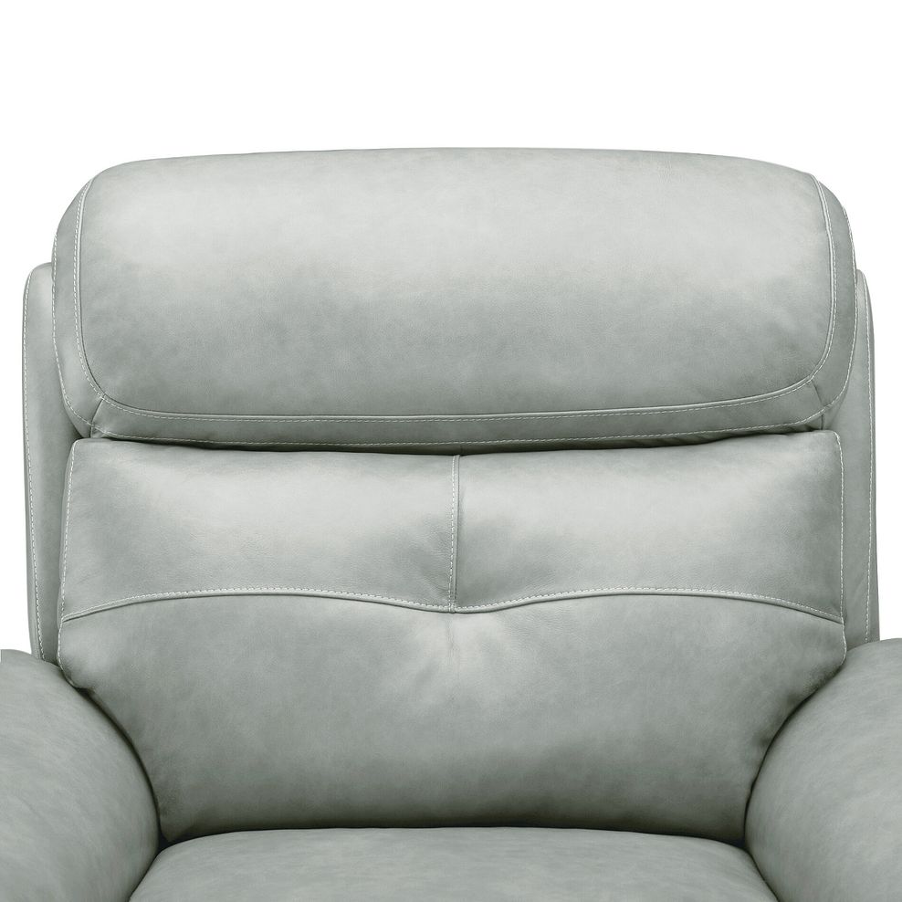 Iver Electric Recliner Armchair in Odyssey Light Grey Leather 11