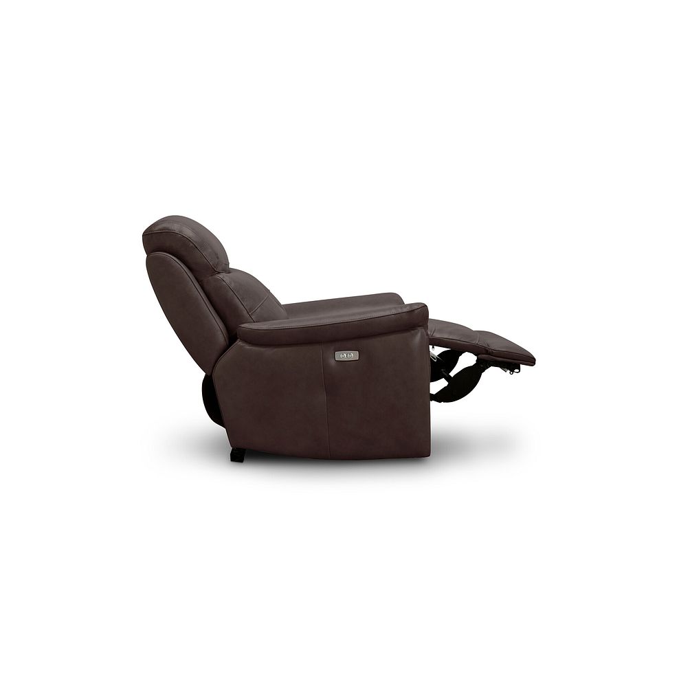 Iver Electric Recliner Armchair in Odyssey Two Tone Brown Leather 7